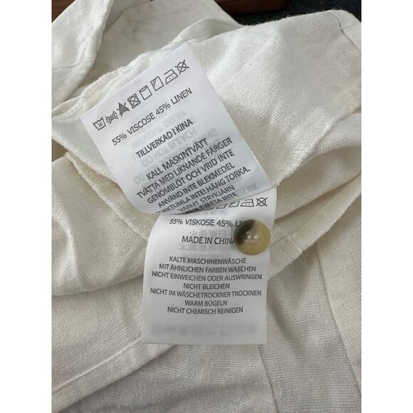 Rolla’s Roxanne L/S Linen Blend Top Square Neck Puff Sleeve XS Excellent - Picture 8 of 8